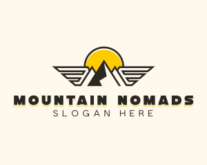 Airline Mountain Summit Wings logo design