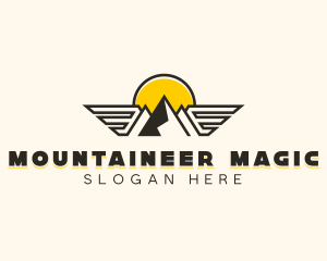 Airline Mountain Summit Wings logo design