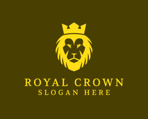 Lion Crown Kingdom logo design