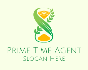 Hourglass Lemon Vines logo design