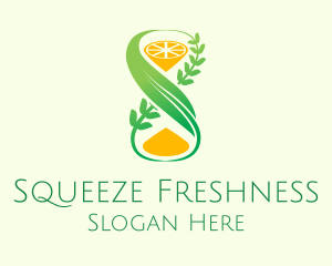 Hourglass Lemon Vines logo design