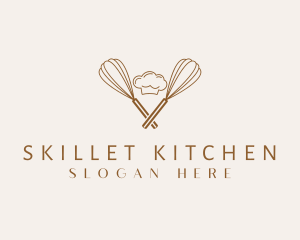 Whisk Baking Chef logo design