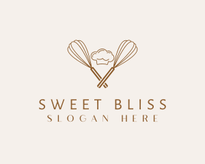 Whisk Baking Chef logo design