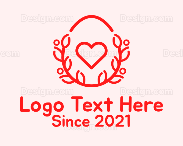 Red Egg Heart Logo