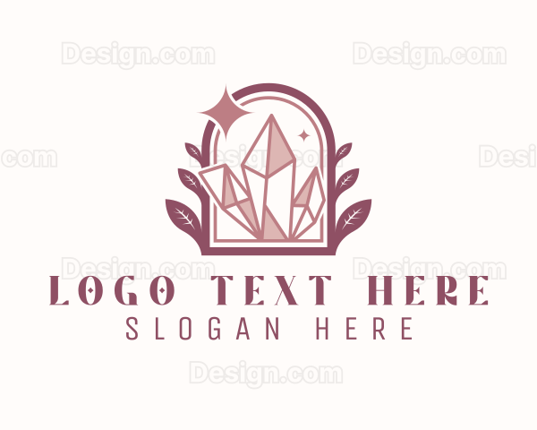 Leaf Arch Crystal Gem Logo