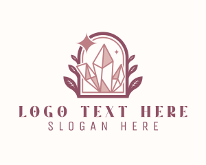 Leaf Arch Crystal Gem logo