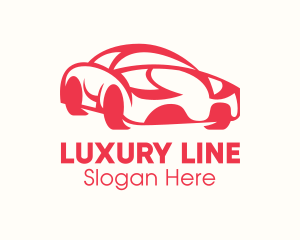 Red Luxury Car logo design