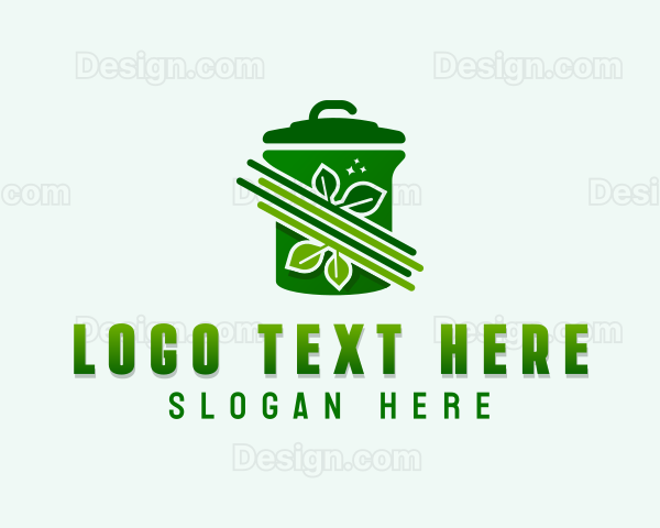 Leaf Garbage Can Logo