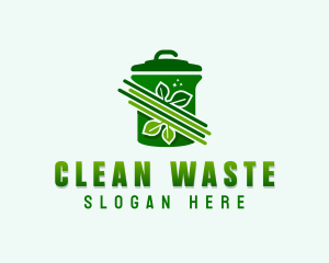 Leaf Garbage Can logo design