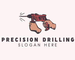 Drilling Machine Tool logo design