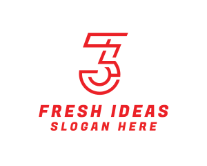 Digital Tech Number 3 logo design