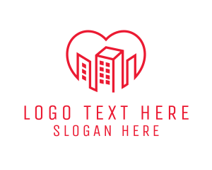 Heart - Heart City Buildings logo design
