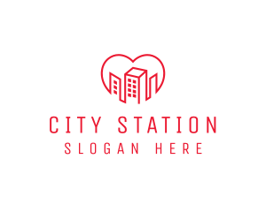 Heart City Buildings logo design