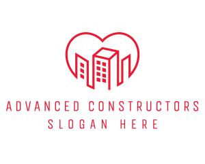 Heart City Buildings logo design