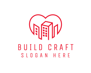 Heart City Buildings logo design