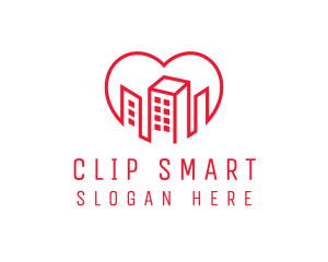 Heart City Buildings logo design