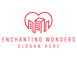 Heart City Buildings logo design