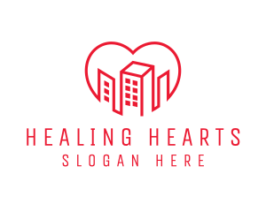 Heart City Buildings logo design