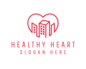 Heart City Buildings logo design