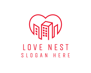 Heart City Buildings logo design