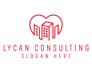 Heart City Buildings logo design