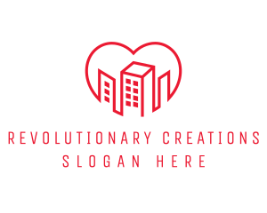 Heart City Buildings logo design