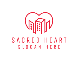 Heart City Buildings logo design