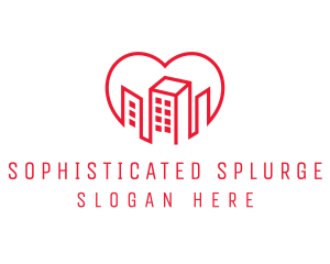 Heart City Buildings logo design