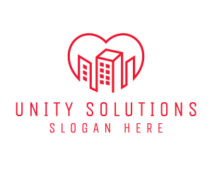 Heart City Buildings logo design