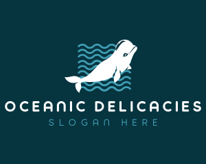 Whale Ocean Park logo design