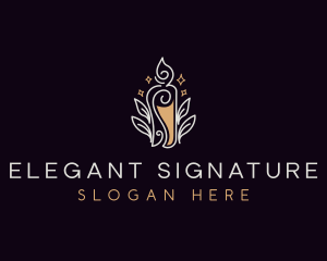 Elegant Candle Light logo design