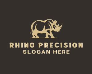 Rhino Wildlife Animal logo design