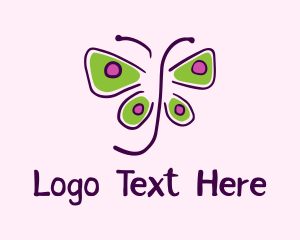 Colorful Butterfly Doodle logo