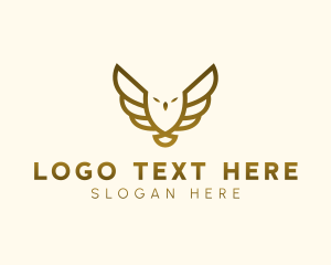 Luxury Owl Bird logo