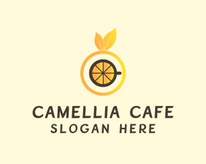 Orange Coffee Cup Cafe logo design