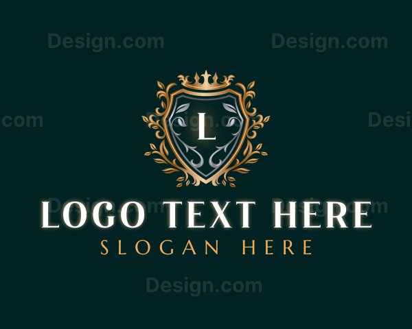 Elegant Shield Crown Logo