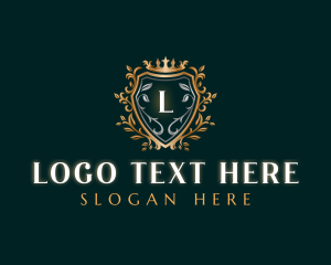 Elegant Shield Crown logo