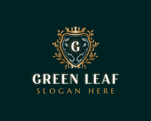 Elegant Shield Crown logo design