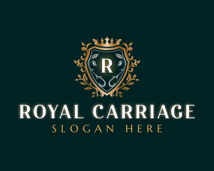 Elegant Shield Crown logo design