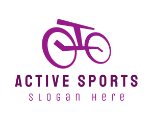 Purple Bicycle Bike Logo