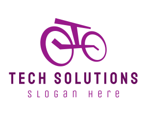 Purple Bicycle Bike Logo