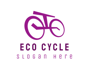 Purple Bicycle Bike logo design