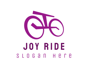 Purple Bicycle Bike logo design