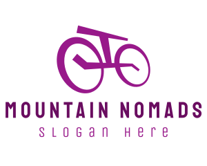 Purple Bicycle Bike logo design