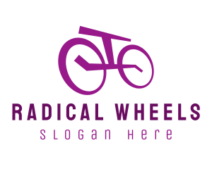 Purple Bicycle Bike logo design