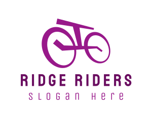 Purple Bicycle Bike logo design