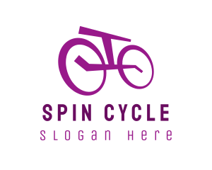 Purple Bicycle Bike logo design