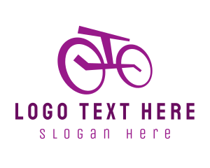 Cycle - Purple Bicycle Bike logo design