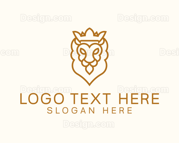 Luxury Lion Crown Logo