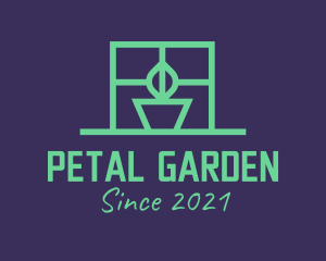 Window House Plant  logo design